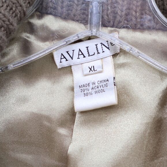 Avalin Waterfall Chunky Knit Cowl Neck Sweater Women's XL Green Gothic Gorpcore - Picture 8 of 10